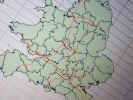 outline of a map to represent a site map